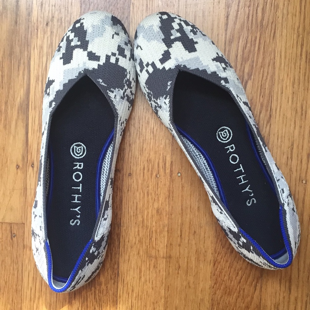 Rothy’s White camo flats